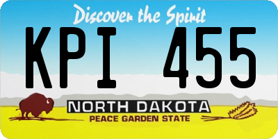 ND license plate KPI455