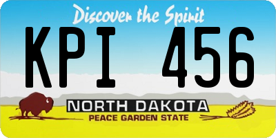 ND license plate KPI456