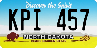 ND license plate KPI457