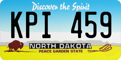 ND license plate KPI459