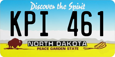ND license plate KPI461