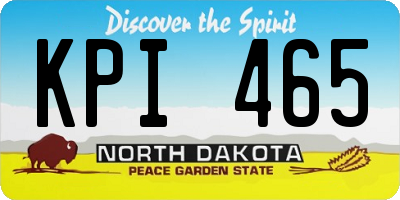 ND license plate KPI465
