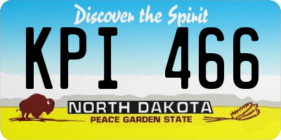 ND license plate KPI466