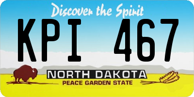 ND license plate KPI467