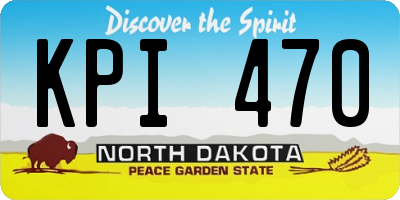 ND license plate KPI470