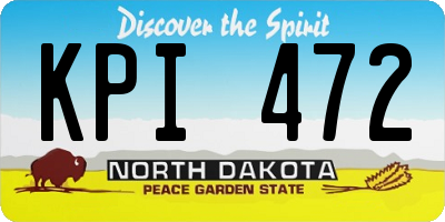ND license plate KPI472