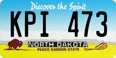 ND license plate KPI473