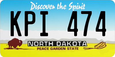 ND license plate KPI474
