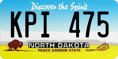 ND license plate KPI475
