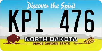 ND license plate KPI476