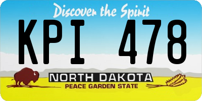 ND license plate KPI478