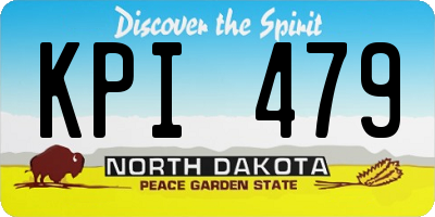ND license plate KPI479
