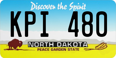ND license plate KPI480