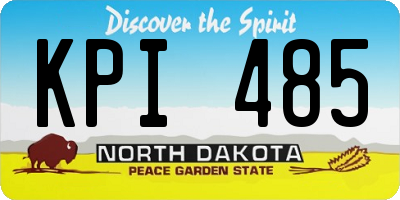 ND license plate KPI485