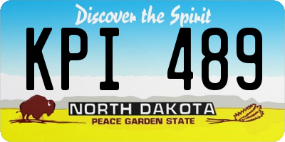 ND license plate KPI489