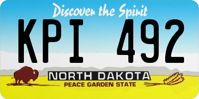 ND license plate KPI492