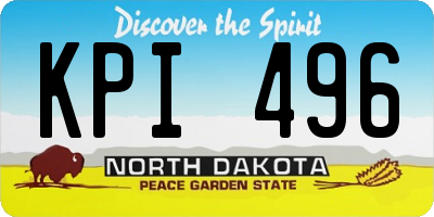 ND license plate KPI496