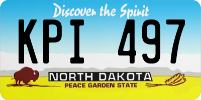 ND license plate KPI497