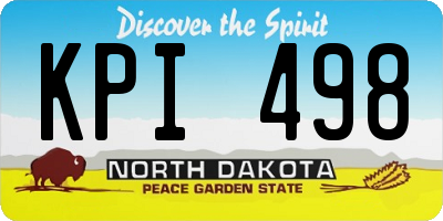 ND license plate KPI498