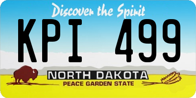 ND license plate KPI499