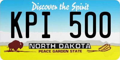 ND license plate KPI500