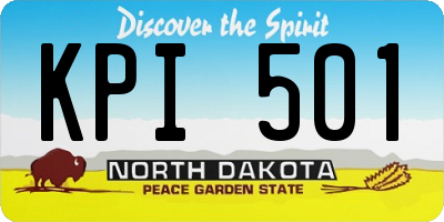 ND license plate KPI501