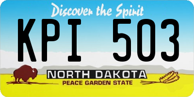 ND license plate KPI503