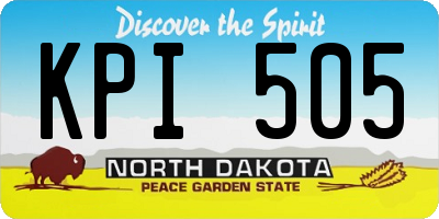 ND license plate KPI505