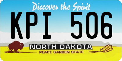 ND license plate KPI506