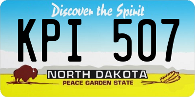 ND license plate KPI507