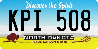 ND license plate KPI508