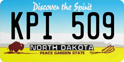 ND license plate KPI509