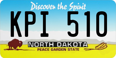 ND license plate KPI510