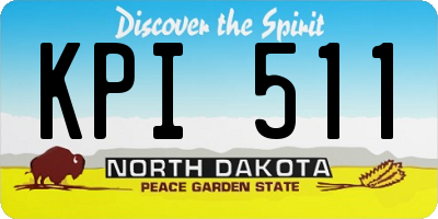 ND license plate KPI511