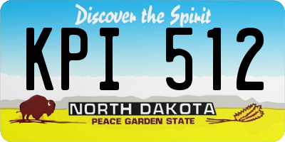 ND license plate KPI512