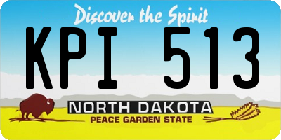 ND license plate KPI513