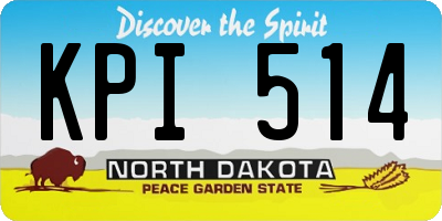 ND license plate KPI514