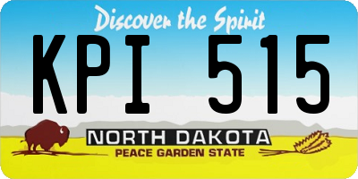 ND license plate KPI515