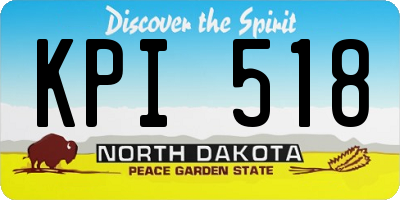 ND license plate KPI518