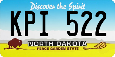 ND license plate KPI522