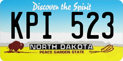 ND license plate KPI523