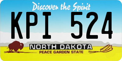 ND license plate KPI524