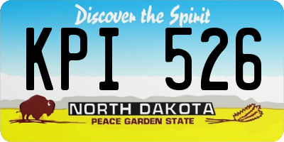 ND license plate KPI526