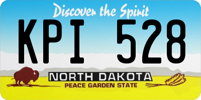 ND license plate KPI528