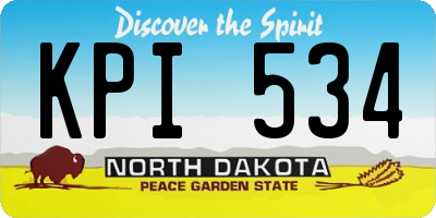 ND license plate KPI534