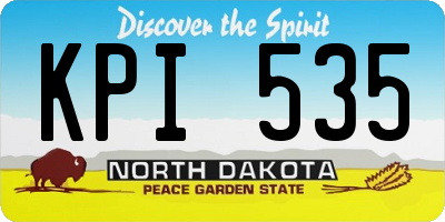 ND license plate KPI535