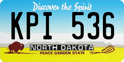 ND license plate KPI536