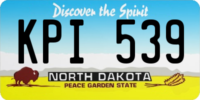 ND license plate KPI539
