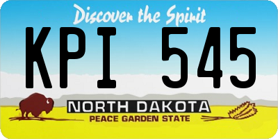 ND license plate KPI545