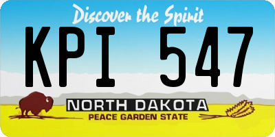 ND license plate KPI547